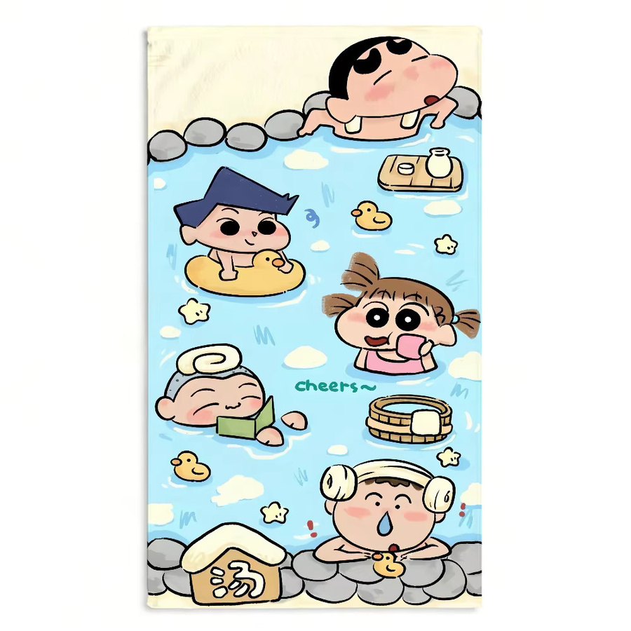 Crayon Shinchan Handtuch für Schwimmen, Yoga und Fitness, schnell trocknend und weich, Multicolour - Bild 4