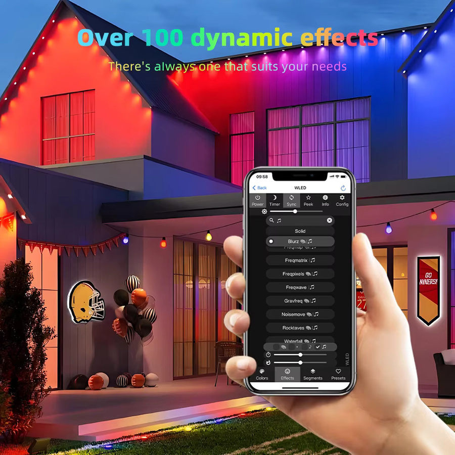 DOMRAEM Digitaler LED RGBIC Controller IP65 Wasserdicht mit ESP32 WLED, 15A Sicherung, kompatibel mit Alexa, Home Assistant und MQTT, Schwarz - Bild 4