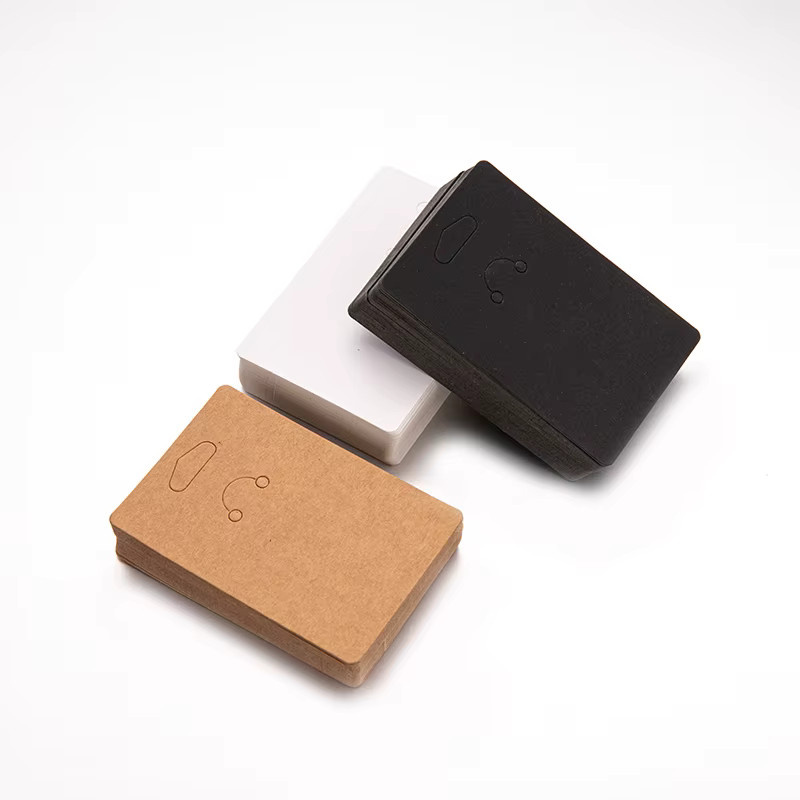50 Stück Schlüsselbund Display Karten aus Papier in Mehrfarben, B/H: 9 x 6 cm zur Verpackung von Schmuck und Schlüsselringen - Bild 3