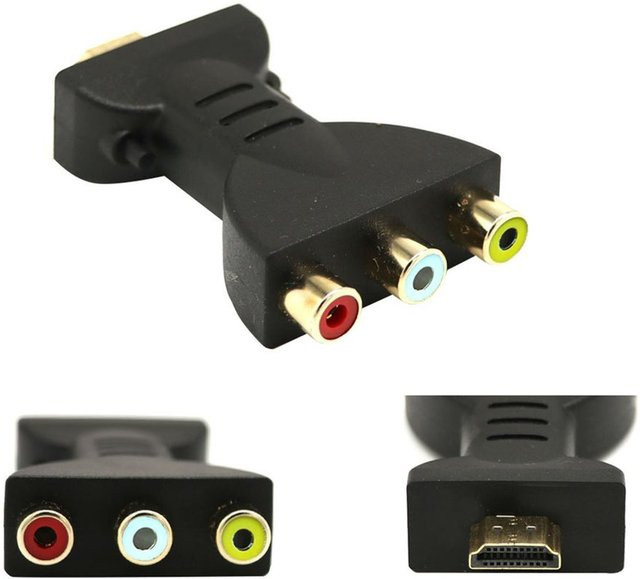 OIMG HDMI zu 3RCA Video Audio AV Adapter in Schwarz für DVD und Projektor - Bild 1