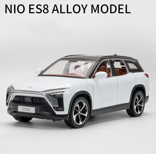Linyi toy car Nio Es8 Miniatur Spielzeugauto, 1:24, Metall, Licht und Sound, ab 14 Jahren - Bild 1