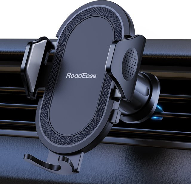 Roadease Universal-Autotelefonhalter für Lüftungsschlitze in Schwarz, Handyhalterung für iPhone, Samsung, Xiaomi und Huawei - Bild 1