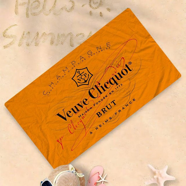 V-Veuve C-clicquot Anime Strandschwimmtuch für Kinder, weich und saugfähig, Mikrofaser, Orange, Breite: 90 cm, Höhe: 160 cm - Bild 1
