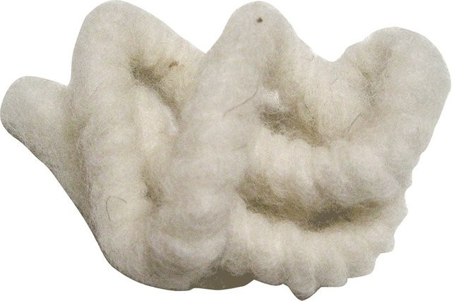 Wollkordel aus Schafwolle in Naturweiß, Länge: 3 m - Bild 1