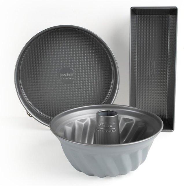 Zenker Backformen-Set Sweet Sensation, 3-teilig, Antihaftbeschichtung, Silber/Grau - Bild 1