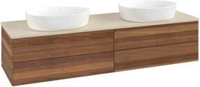 V&B Waschtischunterschrank Antao mit integrierter Beleuchtung, Farbe Warm Walnut, B/T: 160 x 50 cm - Bild 1