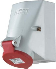 Mennekes Wanddose TwinCONTACT IP44 16A 4p 6h 400V in Grau - Bild 1