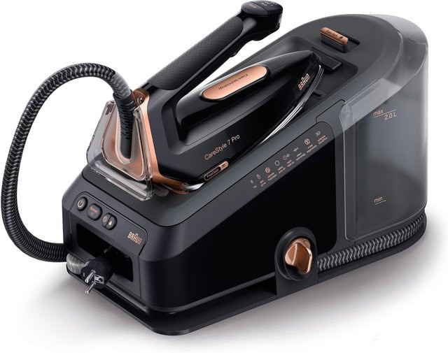 Braun CareStyle 7 Pro IS7286 BK Dampfbügelstation in Schwarz mit Kupfer und Roségold - Bild 1