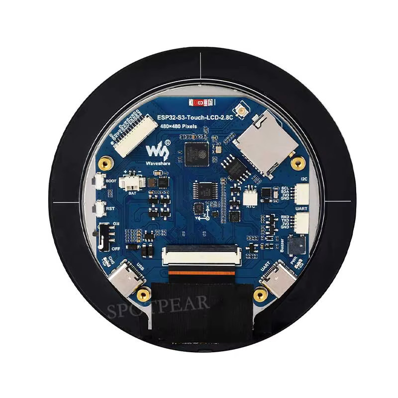 Waveshare 2,8 Zoll Runddisplay ESP32 S3 Entwicklungsboard mit 480x480 Auflösung, WiFi, Bluetooth, 8MB PSRAM, 16MB Flash und 6-Achsen-IMU in Schwarz - Bild 4