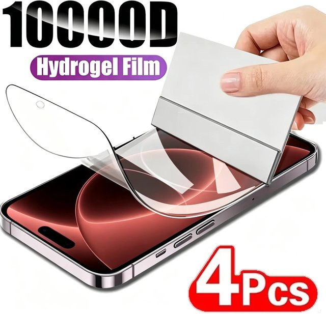 Weiche Hydrogel-Displayschutzfolie aus Silikon für Apple iPhone Modelle, transparent - Bild 1