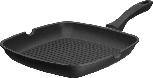 GSW Grillpfanne Grillmeister aus Aluminium mit Antihaftbeschichtung, Schwarz, B/T: 28 x 28 cm - Bild 1