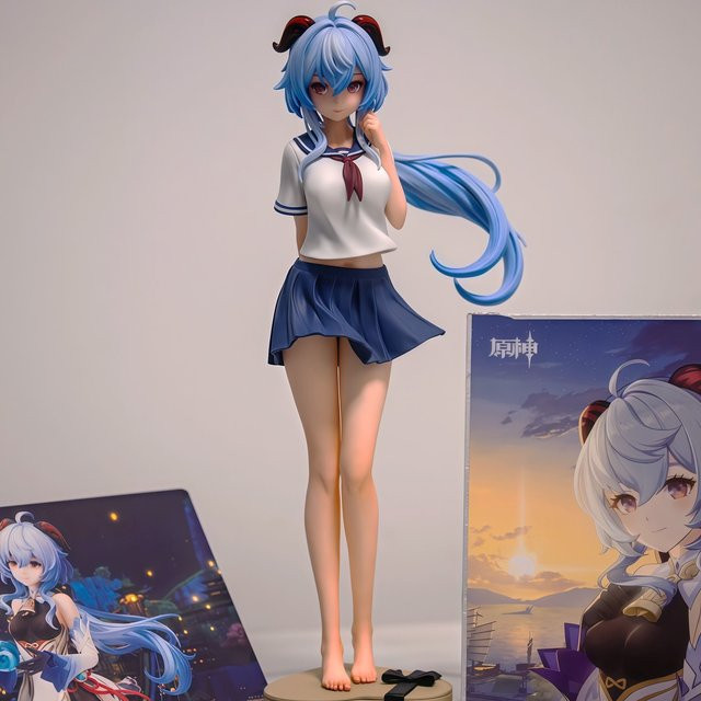 Bandai Genshin Impact Ganyu Figur in Schuluniform aus PVC, Höhe: 25 cm - Bild 1