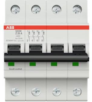 ABB S204M-Z20 Leitungsschutzschalter 20A 400V 2CDS274001R0488 - Bild 1