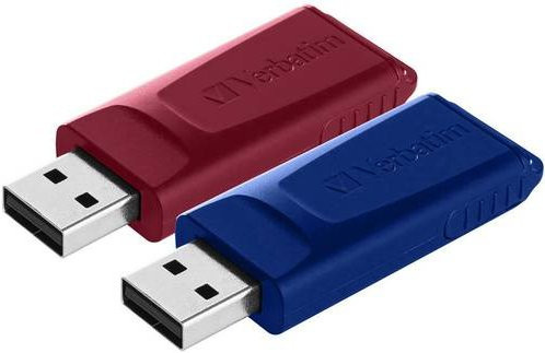 Verbatim Slider USB 2.0 Stick 32GB in Rot und Blau - Bild 1
