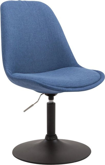 CLP Esszimmerstuhl Maverick moderner Drehstuhl aus Stoff in Blau/Schwarz B/T/H: 57 x 60 x 81 cm - Bild 1