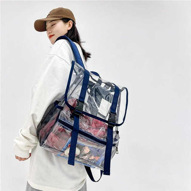 Wasserdichter Laptop-Rucksack von weixier aus transparentem PVC in Blau - Bild 1