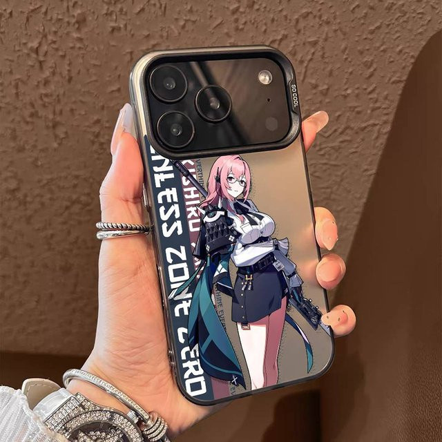 ZZZ Tsukishiro Yanagi Handyhülle für iPhone 17 16 15 14 13 12 11 Pro Max Air in Mehrfarbig mit mattem Laser Metallic Aurora Effekt - Bild 1