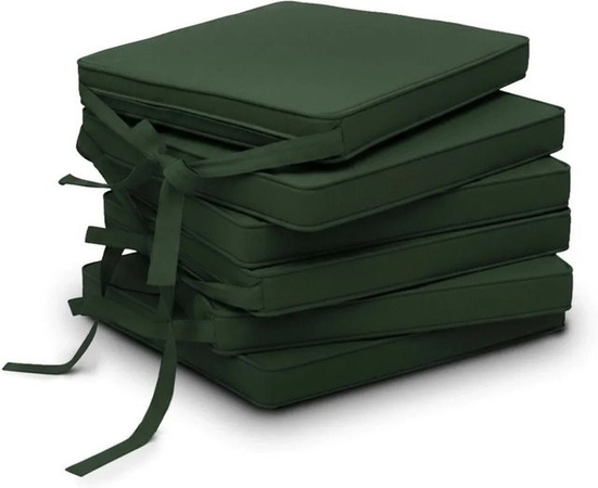 Beautissu Loft SK Stuhlkissen 6er Set Dunkelgrün B: 45 cm, T: 40 cm, H: 5 cm