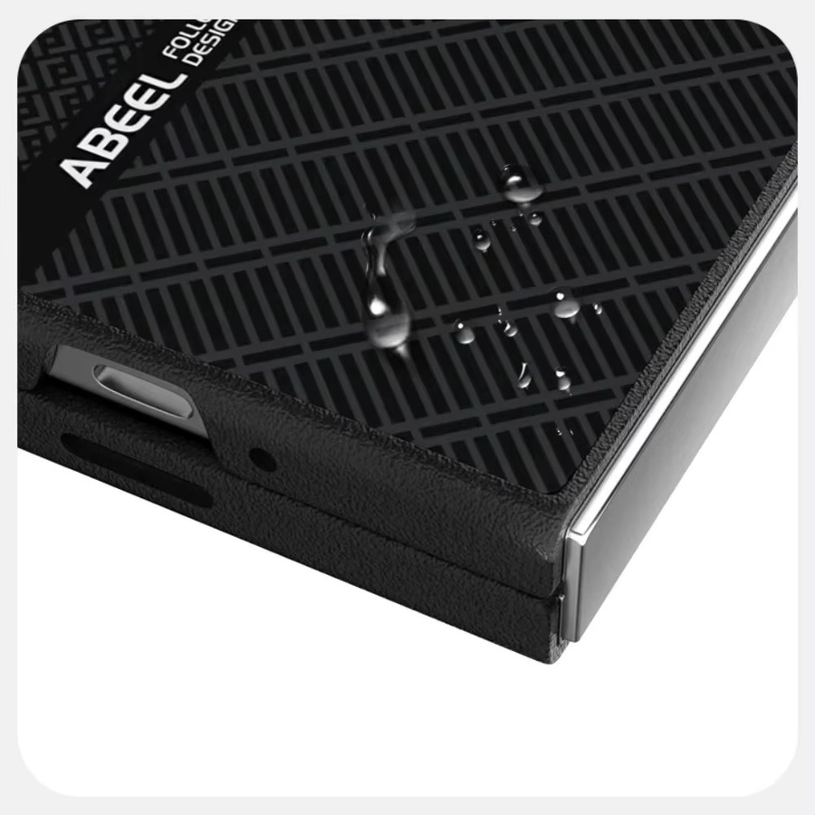 Carbon-Faser Business-Hülle für Samsung Galaxy Z Fold 7, 6 und 5, schlanke und sturzsichere Schutzhülle mit unsichtbarer magnetischer kabelloser Ladung in Schwarz oder Grün - Bild 3
