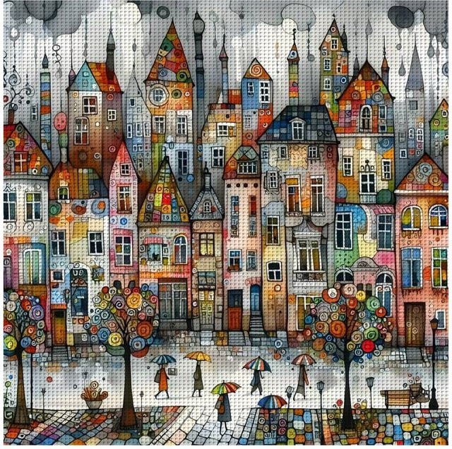 Regentown Kreuzstich DIY-Set mit Stickmaterial in Multicolour, Breite: 40 cm, Höhe: 40 cm - Bild 1