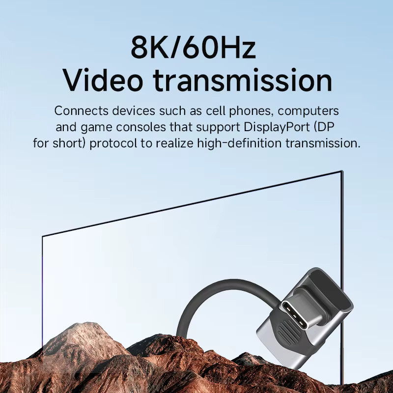 Hagibis USB-C-zu-C-Adapter mit Trageband, 240 W, 80 Gbit/s, 90-Grad-Konverter, 8K-Video-USB4-Adapter für MacBook und iPhone 17 Pro sowie Tablet - Bild 4