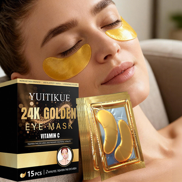 YUITIKUE 24K Gold Augenmaske mit Vitamin C, 15 Stück, Unisex - Bild 1