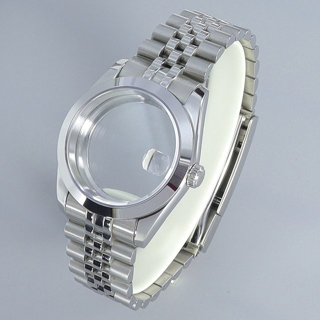 miaozhunke Uhrengehäuse, Edelstahl, 36mm 39mm, Silber, Unisex - Bild 1