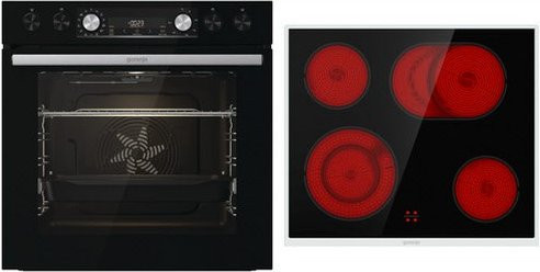 Gorenje Herdset Schwarz bestehend aus Heissluft Einbauherd BCX6737E05BG und ECD634X Backofen in Schwarz und Edelstahl - Bild 2
