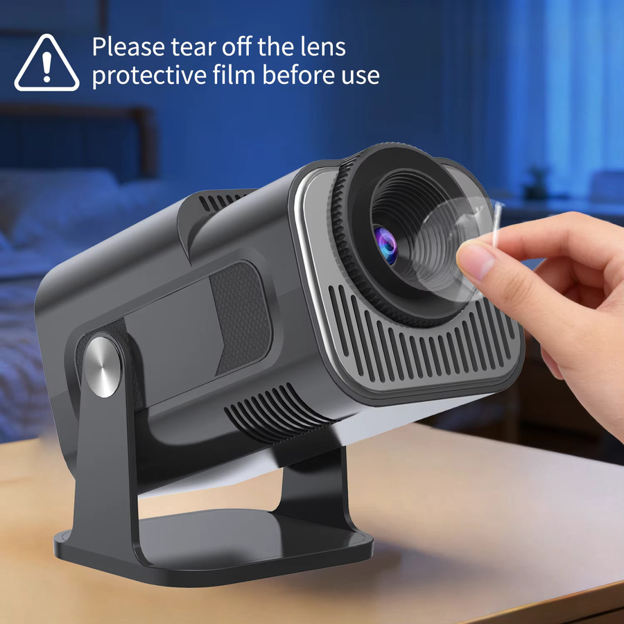 Sucetiho HY320 Mini-Videoprojektor in Schwarz mit Android 11, 720P HD-Auflösung, 300 ANSI, Wifi6 und Bluetooth 5.0 für 4K-Filme mit 180 Grad drehbarem Design - Bild 5