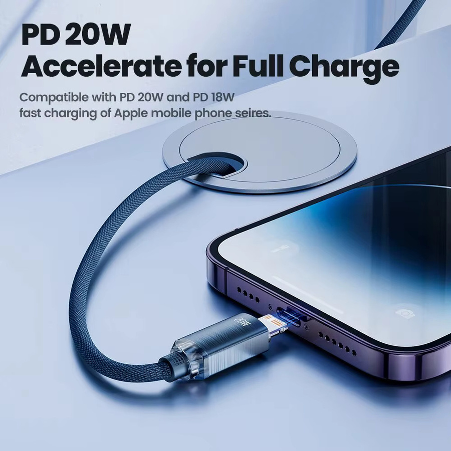 Toocki USB-C auf Lightning Kabel für iPhone und iPad in Grau - Bild 3