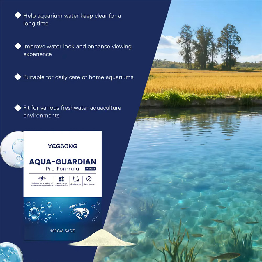 Aqua-Guardian Powder Pro Formulas Langanhaltender Klarer Aquariumreiniger zur Geruchsbeseitigung für Heimaquarien und Teiche in Weiß - Bild 2