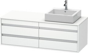 Duravit Waschtischunterschrank Ketho in Weiß Matt, Wandmontage, B/H/T: 140 x 49,6 x 55 cm - Bild 1