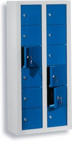 Kappes Wertfachschrank ErgoPlus mit 12 Fächern, Farbe: Grau/Blau, B/H/T: 110,0 x 48,5 x 25,0 cm - Bild 1