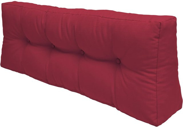 Beautissu ECO Elements Palettenkissen Rücken aus Baumwolle, Rot, B/T/H: 120 x 40 x 10 cm - Bild 1