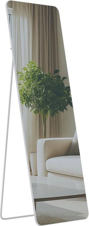 DELUKE Standspiegel MURCIA Ganzkörperspiegel freistehend in Weiß Matt mit Metallrahmen B: 50 cm, T: 3 cm, H: 150 cm