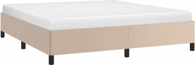 vidaXL Bettgestell gepolstert in Cappuccino-Braun aus Kunstleder, B/T/H: 180 x 200 x 183 cm - Bild 1