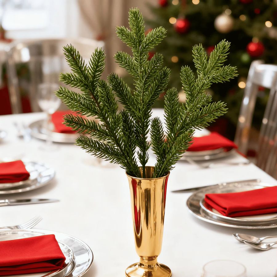 Künstliche Blumenkränze in Grün für Weihnachtsbaum und Vasen-Dekorationen zur DIY-Gestaltung - Bild 3