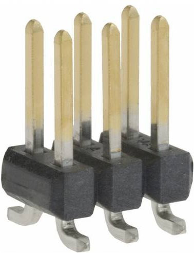 Molex Einbau-Stiftleiste Standard mit 2 Reihen in Schwarz und Gold - Bild 1