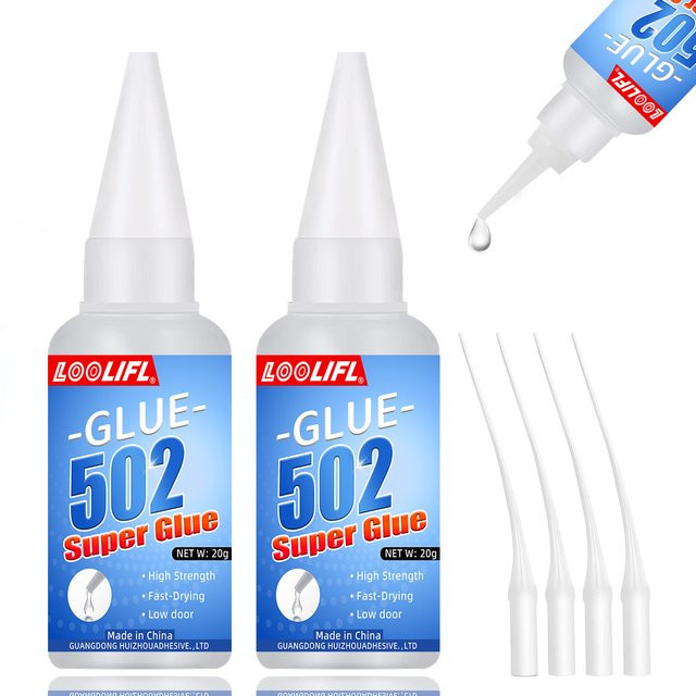 LOOLIFL1 Super-Cyanacrylat-Kleber 502 Extra Starker Sekundenkleber, 5 Stück à 20g, transparent - Bild 1