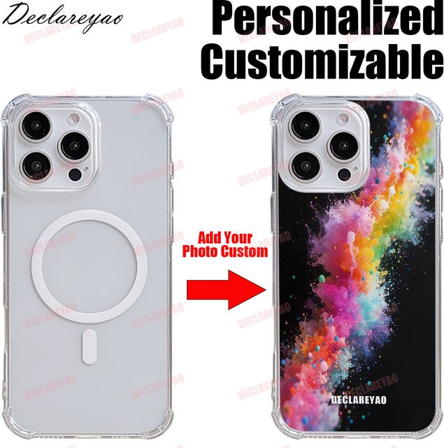Personalisierte MagSafe Schutzhülle für Samsung Galaxy S25 Ultra S24 FE A36 A56 S26 A14 A16 A57 mit eigenem Foto, transparent/mehrfarbig - Bild 1