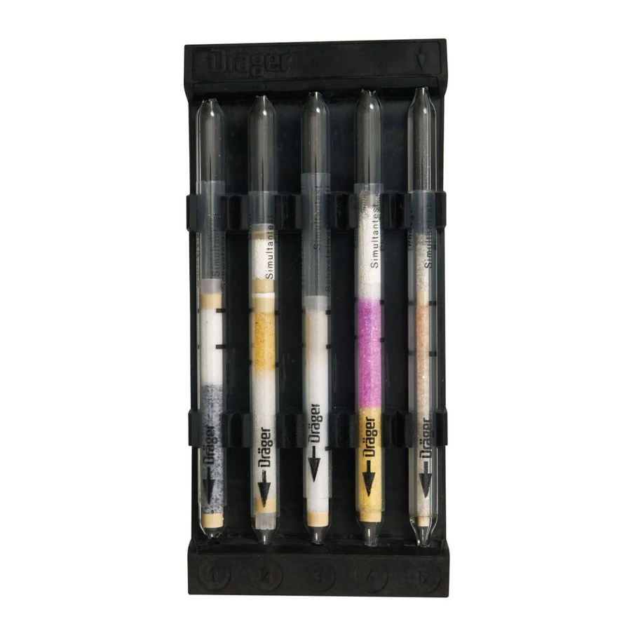 Dräger Simultantest-Set II für SO2, Cl2, H2S, pH3 und CoCl2 in Schwarz - Bild 2