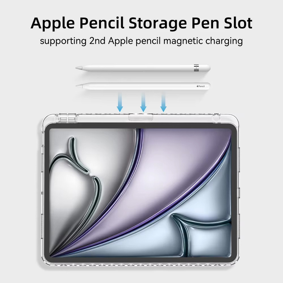 Hansong iPad Hülle Transparent Purple für iPad Air 11 Zoll 13 Zoll M2 Pro M4 sowie iPad 10. Generation und Mini 6 - Bild 3