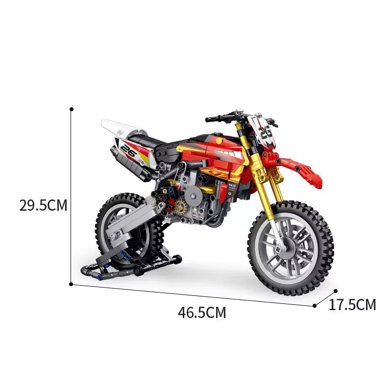 JAKI Motorrad-Modellbausatz, Bausteine, 735 Teile - Bild 2