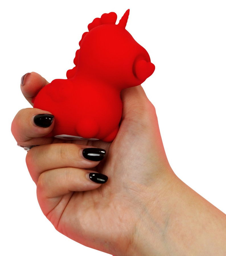 Auflegevibrator Cupids Beau im Einhorn-Design in Rot - Bild 3