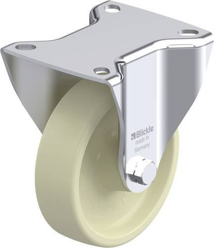 Blickle B-POH 100G Stahlblech-Bockrolle in Silber, Rad-Durchmesser: 100 mm, Tragfähigkeit: 240 kg - Bild 1