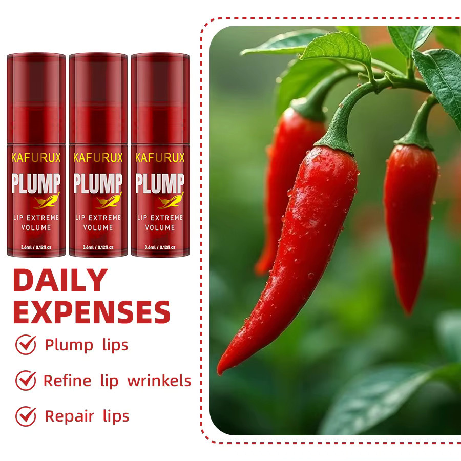 KAFURUX Lip Plump Lippenöl, glänzend, 3 Stück - Bild 2