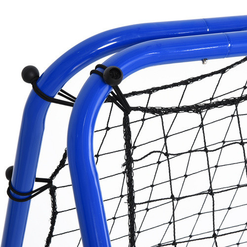 HOMCOM Fußball Rebounder Kickback Tor beidseitige Rückprallwand Netz Stahl - Bild 3