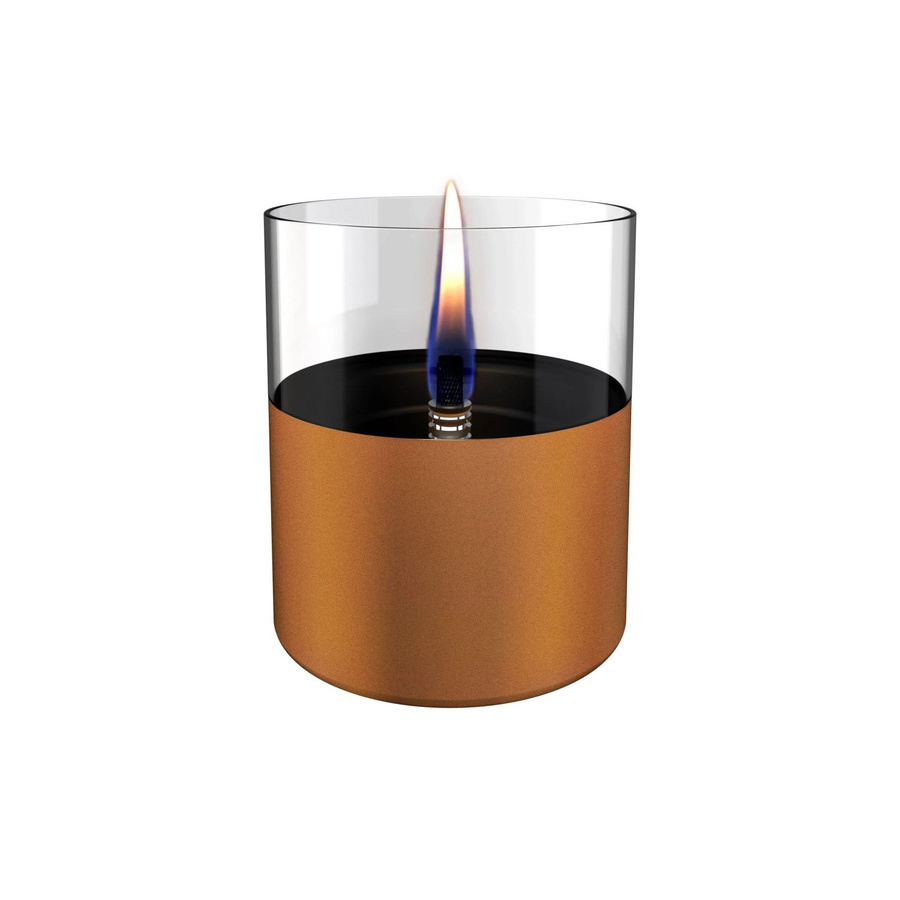 Tenderflame Tischfeuer Lilly in Kupferfarben mit 250 ml Tank aus Glas und Edelstahl - Bild 2