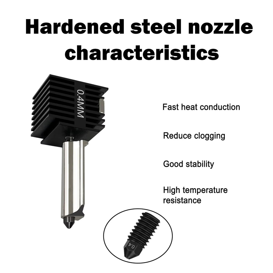 Bambu Lab Hotend-Kit für A1 und A1 Mini mit gehärteten Stahldüsen in 0,2 mm, 0,4 mm, 0,6 mm und 0,8 mm für A1 und A2L - Bild 2
