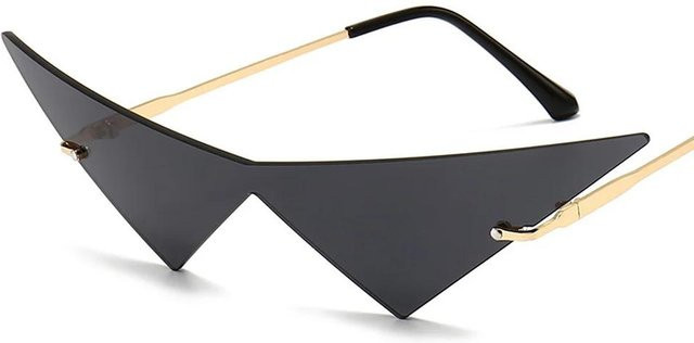 NATAWA Brille, randlos, Cat-Eye, Metall, schwarz, Damen - Bild 1